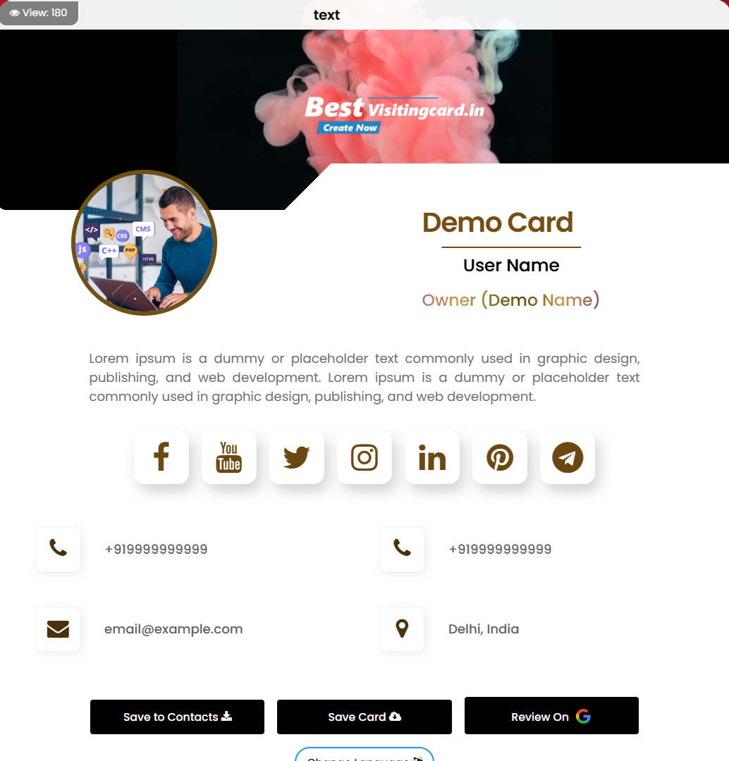 Digital Menu