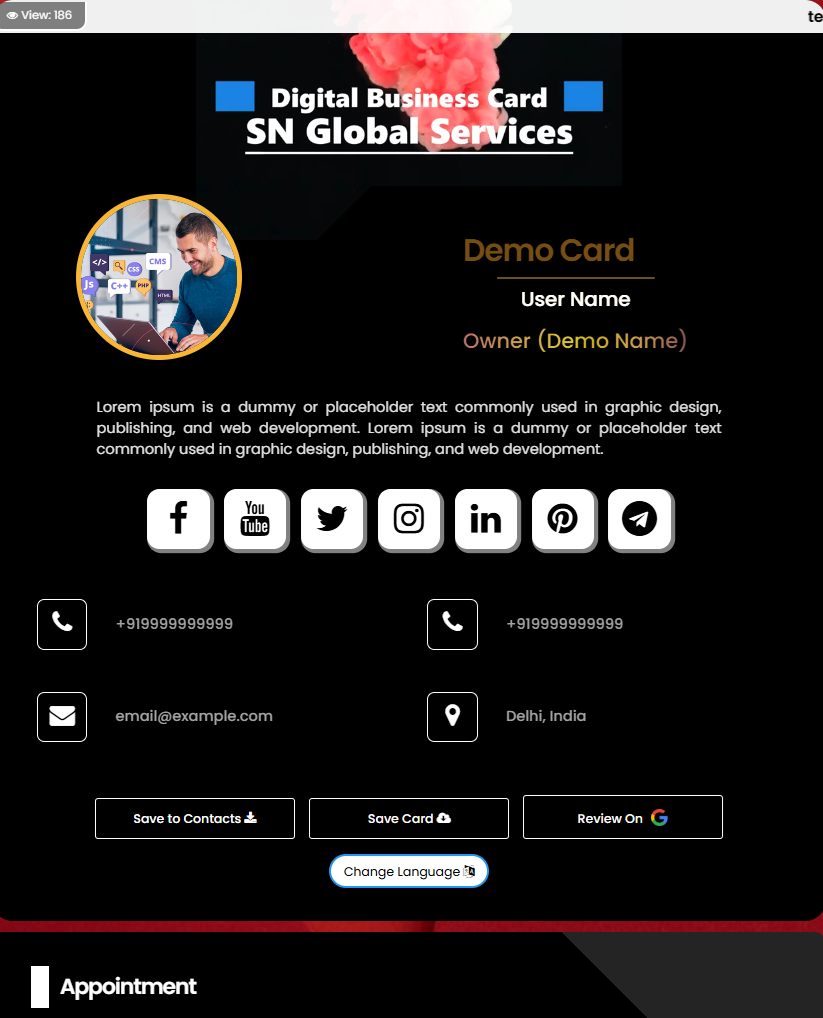 Digital Menu
